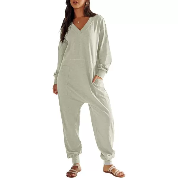 imageANRABESS Womens Casual Loose Jumpsuits Long Sleeve V Neck Oversized Rompers Baggy Overalls Lounge Pajamas Onesie JumperCyan