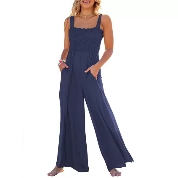 imageANRABESS Womens Casual Loose Sleeveless Tank Jumpsuits Square Collar Smocked Wide Leg Jumpsuit Rompers with Pockets02navy Blue