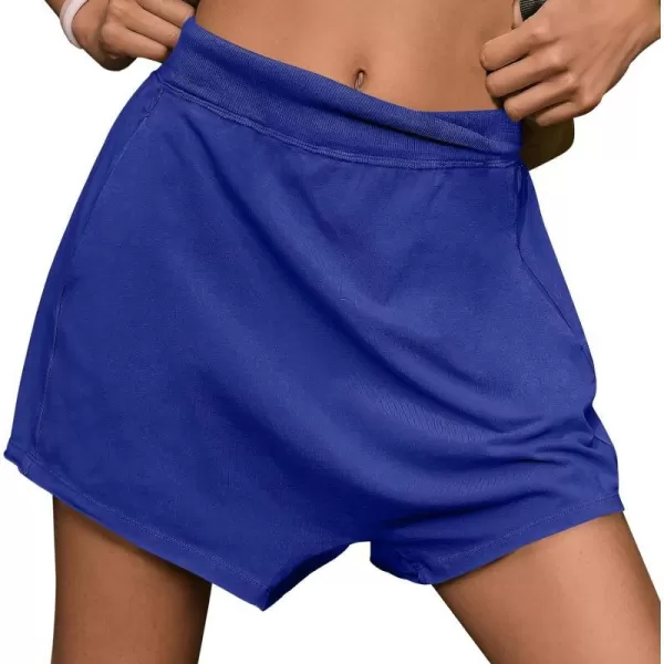 imageANRABESS Womens Casual Loose Summer High Waisted Shorts Gym Yoga Harem Comfy Short with Pockets Fashion Clothes 2024Royal Blue