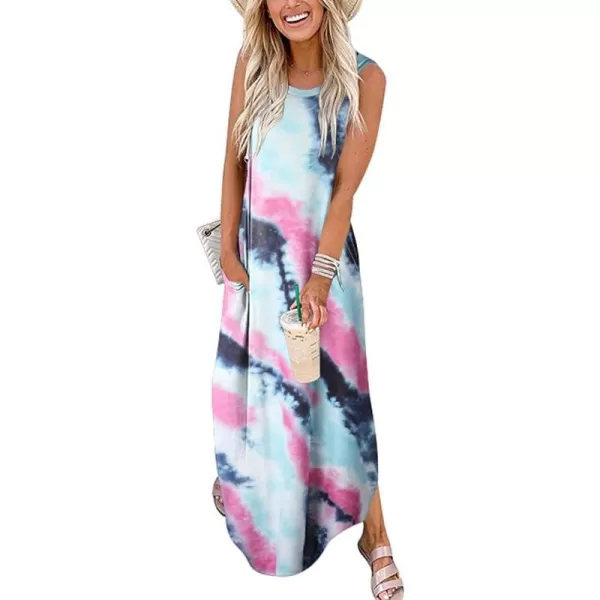 imageANRABESS Womens Casual Loose Sundress Long Dress Sleeveless Split Maxi Dresses Summer Beach Dress with Pockets01 Tie Dye Purple