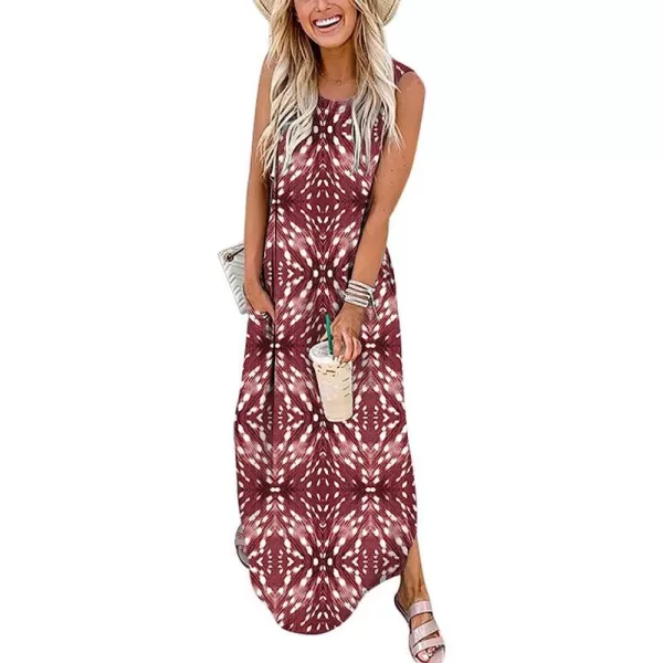 imageANRABESS Womens Casual Loose Sundress Long Dress Sleeveless Split Maxi Dresses Summer Beach Dress with Pockets02 Print Red