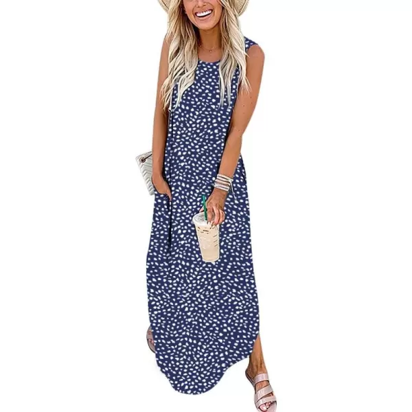 imageANRABESS Womens Casual Loose Sundress Long Dress Sleeveless Split Maxi Dresses Summer Beach Dress with PocketsDot 02