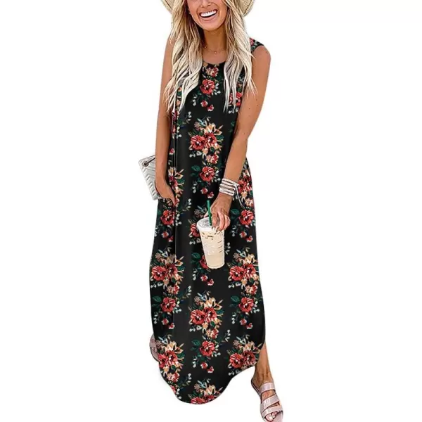 imageANRABESS Womens Casual Loose Sundress Long Dress Sleeveless Split Maxi Dresses Summer Beach Dress with PocketsFloral 05