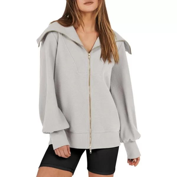 imageANRABESS Womens Full Zip Up Hoodie Sweatshirt 2023 Winter Casual Long Sleeve Sweaters Jackets Fall Warm Trendy ClothesLight Khaki