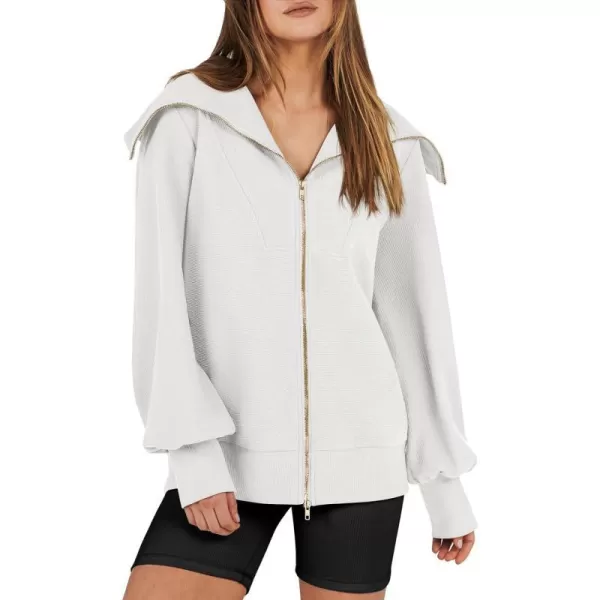 imageANRABESS Womens Full Zip Up Hoodie Sweatshirt 2023 Winter Casual Long Sleeve Sweaters Jackets Fall Warm Trendy ClothesWhite