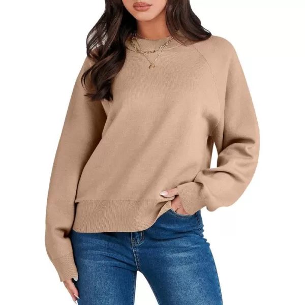 imageANRABESS Womens Long Sleeve Crewneck Casual Oversized Cropped Pullover Sweater Sweatshirts B1140shenxingM KhakiANRABESS Womens Long Sleeve Crewneck Casual Oversized Cropped Pullover Sweater Sweatshirts B1140shenxingM Khaki