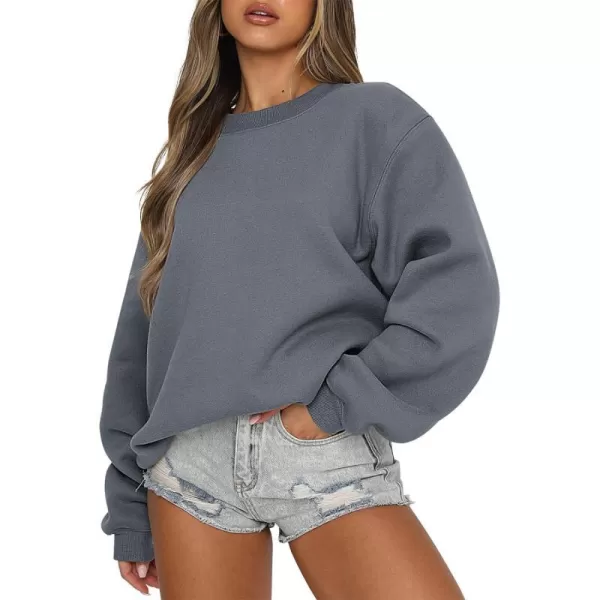 imageANRABESS Womens Long Sleeve Sweatshirt Casual Crewneck Loose Fit Pullover Hoodie Fleece Fall TopsDeep Gray