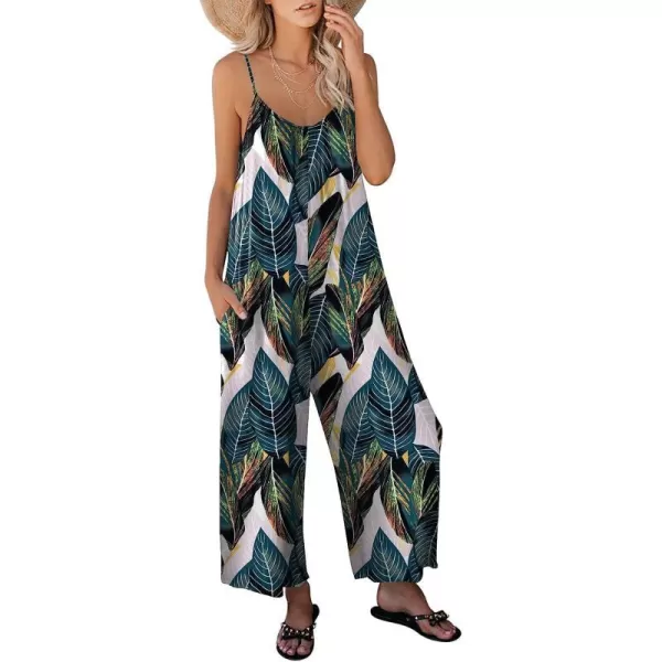 imageANRABESS Womens Loose Casual Sleeveless Adjustable Spaghetti Strap Jumpsuits Stretchy Wide Leg Rompers with Pockets9 Leaf Print