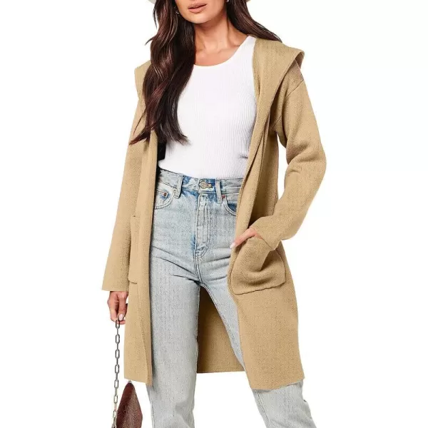 imageANRABESS Womens Open Front Long Sleeve Oversized Hoodie Cardigan Coat Casual Pockets Knit Cotigan SweaterAlmond