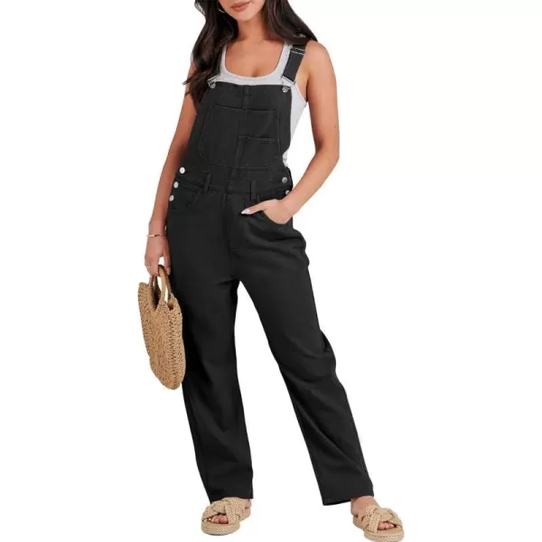imageANRABESS Womens Overalls Casual Loose Fit Adjustable Strap Denim Bib Overall Jeans Pants JumpsuitsBlack