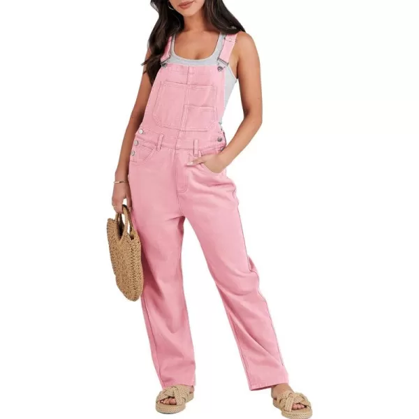 imageANRABESS Womens Overalls Casual Loose Fit Adjustable Strap Denim Bib Overall Jeans Pants JumpsuitsPink
