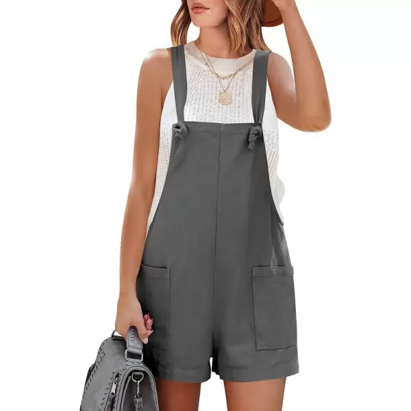 imageANRABESS Womens Overalls Casual Loose Sleeveless Adjustable Straps Bib Summer Romper with Pockets06dark Grey