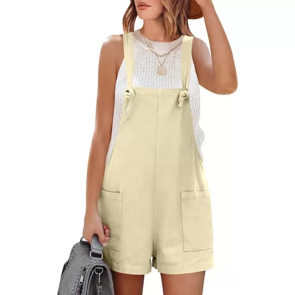 imageANRABESS Womens Overalls Casual Loose Sleeveless Adjustable Straps Bib Summer Romper with Pockets12apricot
