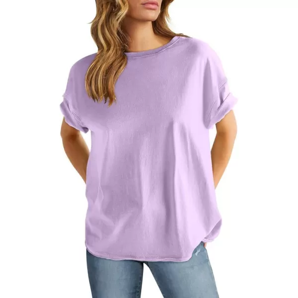 imageANRABESS Womens Oversized Casual Loose Fit Short Sleeve Crewneck Summer Trendy TShirts Tops BlousePurple