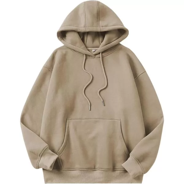 imageANRABESS Womens Oversized Fleece Hoodies Casual Pullover Sweatshirts Fall Fashion 2023 Clothes Trendy Y2k OutfitsKhaki