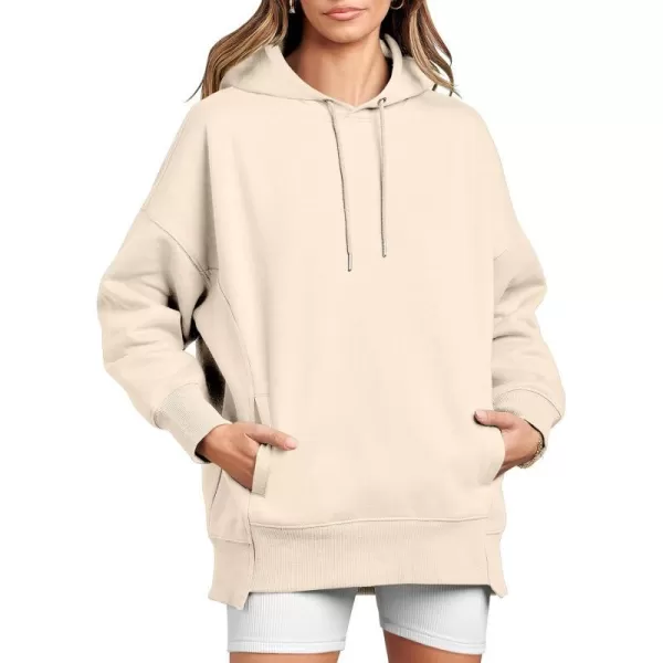 imageANRABESS Womens Oversized Hoodies Fleece Casual Drop Shoulder Athletic Sweatshirts Long Sleeve Pullover 2023 Trendy TopBeige