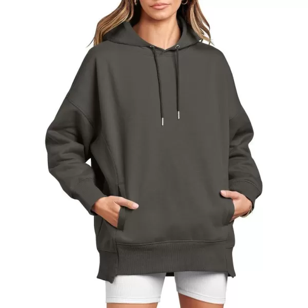 imageANRABESS Womens Oversized Hoodies Fleece Casual Drop Shoulder Athletic Sweatshirts Long Sleeve Pullover 2023 Trendy TopBlack Grey