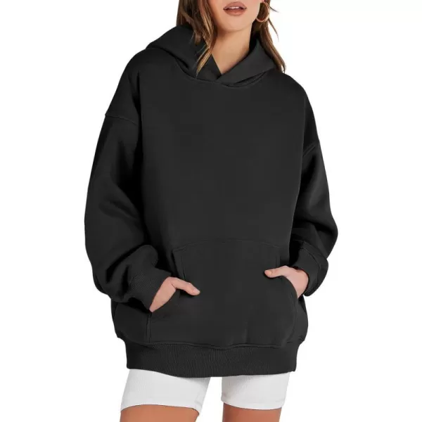 imageANRABESS Womens Oversized Hoodies Fleece Sweatshirts Long Sleeve Hooded Pullover Winter Clothes with PocketBlack