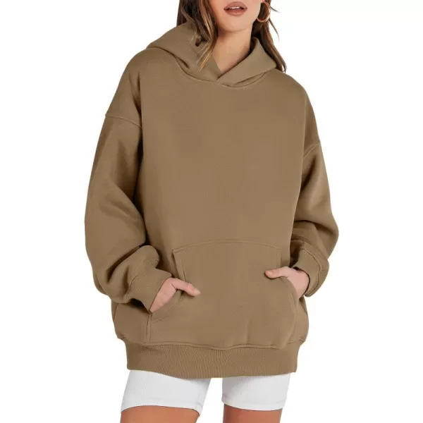 imageANRABESS Womens Oversized Hoodies Fleece Sweatshirts Long Sleeve Hooded Pullover Winter Clothes with PocketCoffee
