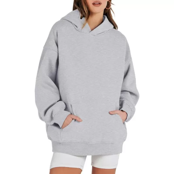 imageANRABESS Womens Oversized Hoodies Fleece Sweatshirts Long Sleeve Hooded Pullover Winter Clothes with PocketLight Grey