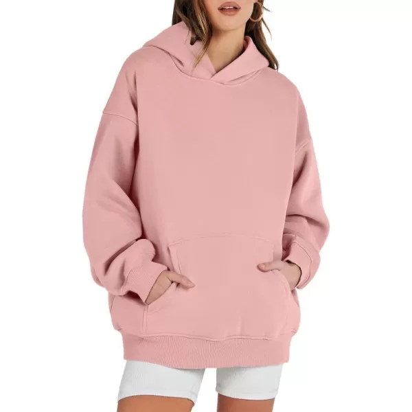 imageANRABESS Womens Oversized Hoodies Fleece Sweatshirts Long Sleeve Hooded Pullover Winter Clothes with PocketPink