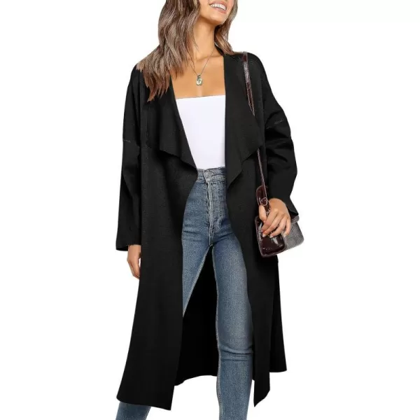 imageANRABESS Womens Oversized Lightweight Cardigan Long Warm Wool Coat Soft Coatigan Long Sleeve Sweaters OutwearBlack