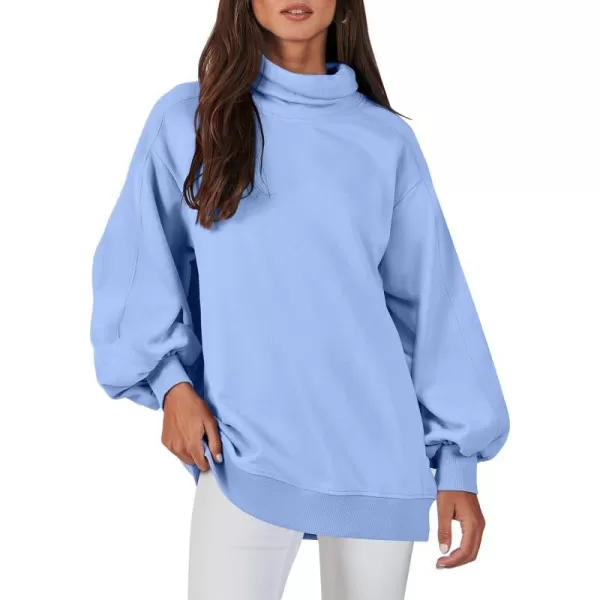 imageANRABESS Womens Oversized Sweatshirt Turtleneck Long Sleeve Casual Loose Fit Pullover Hoodie Tops Pocket 2023 Fall ClothesLight Blue