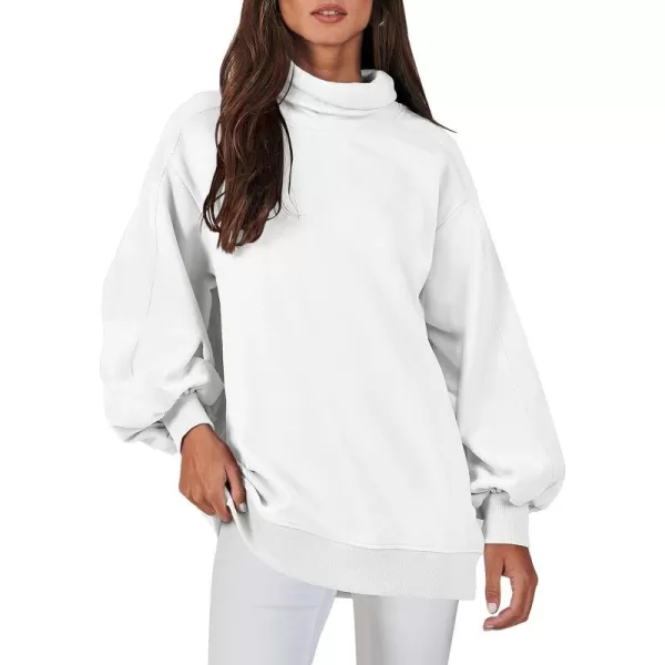 imageANRABESS Womens Oversized Sweatshirt Turtleneck Long Sleeve Casual Loose Fit Pullover Hoodie Tops Pocket 2023 Fall ClothesWhite