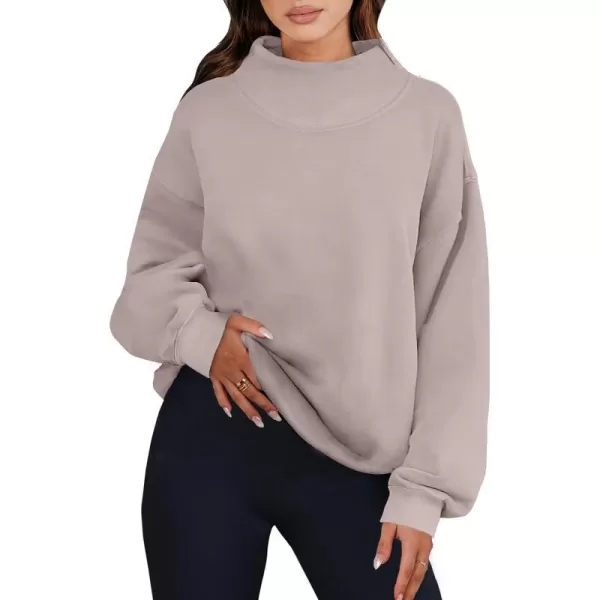 imageANRABESS Womens Oversized Sweatshirts Turtleneck Pullover Long Sleeve Hoodies Tops Fall Outfits 2023 ClothesKhaki