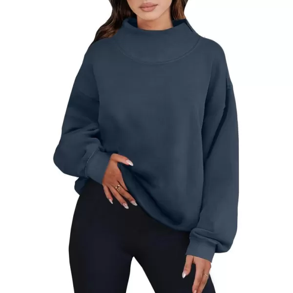 imageANRABESS Womens Oversized Sweatshirts Turtleneck Pullover Long Sleeve Hoodies Tops Fall Outfits 2023 ClothesNavy Blue