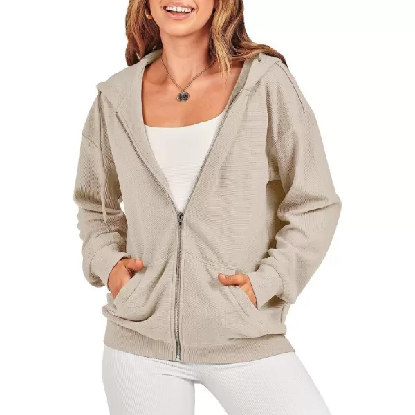 imageANRABESS Womens Oversized Zip Up Hoodies Long Sleeve Fall Casual Sweatshirts Jacket Trendy Y2k Hoodie with PocketBeige