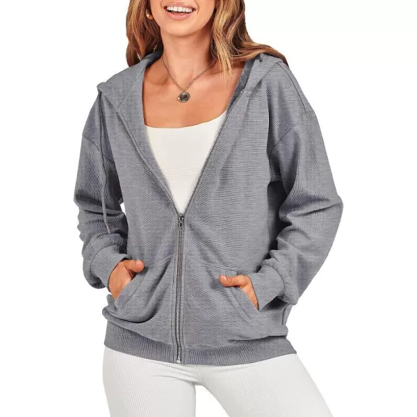 imageANRABESS Womens Oversized Zip Up Hoodies Long Sleeve Fall Casual Sweatshirts Jacket Trendy Y2k Hoodie with PocketDark Gray