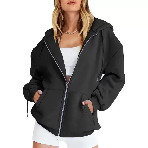 imageANRABESS Womens Oversized Zip Up Hoodies Sweatshirts Y2K Clothes Teen Girl Fall Casual Drawstring Jackets with PocketsBlack