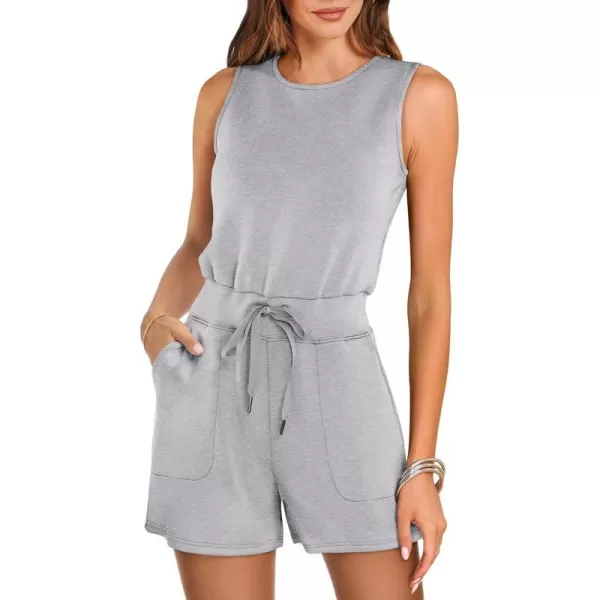 imageANRABESS Womens Rompers 2024 Casual Summer Sleeveless Adjustable Waist Shorts Jumpsuits With Pockets Fashion OutfitsGray