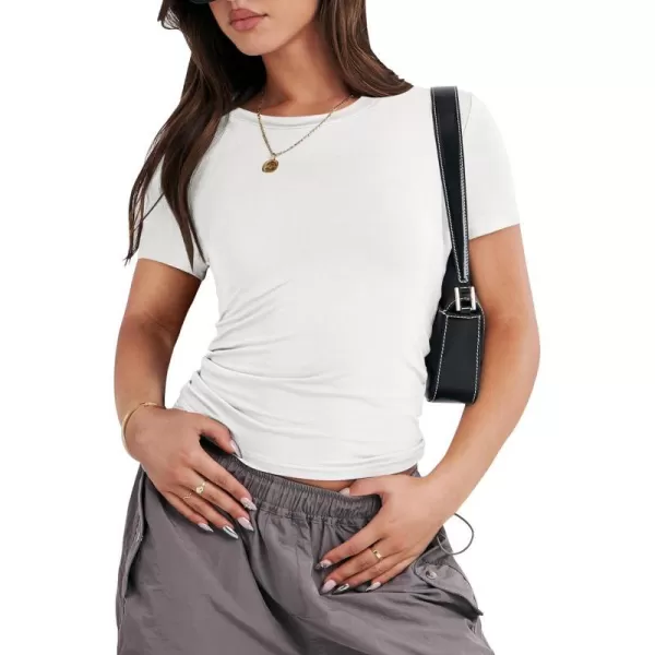 imageANRABESS Womens Short Sleeve Slim Fit Crop Top Going Out TightShirts Summer Basic TeesWhite