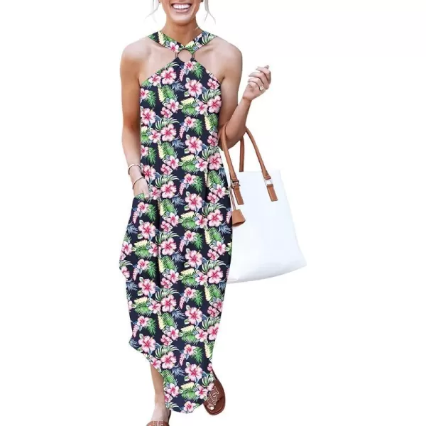 imageANRABESS Womens Summer Casual Criss Cross Sundress Sleeveless Split Maxi Long Beach Dress with PocketsPrint B