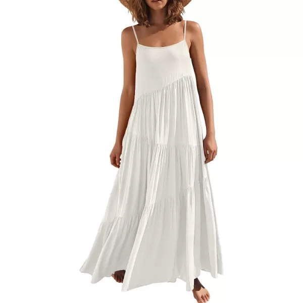 imageANRABESS Womens Summer Casual Loose Sleeveless Spaghetti Strap Asymmetric Tiered Beach Maxi Long DressBeige
