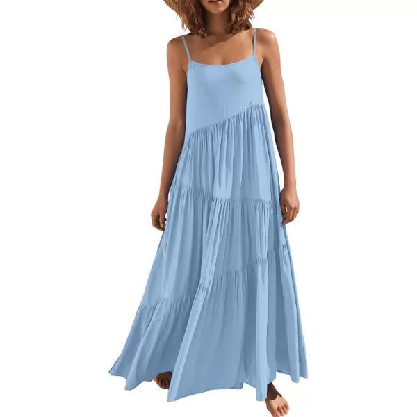 imageANRABESS Womens Summer Casual Loose Sleeveless Spaghetti Strap Asymmetric Tiered Beach Maxi Long DressBlue