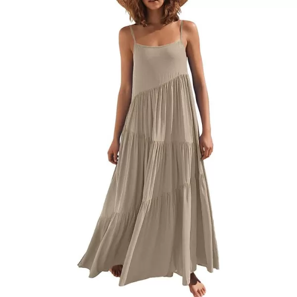 imageANRABESS Womens Summer Casual Loose Sleeveless Spaghetti Strap Asymmetric Tiered Beach Maxi Long DressGray