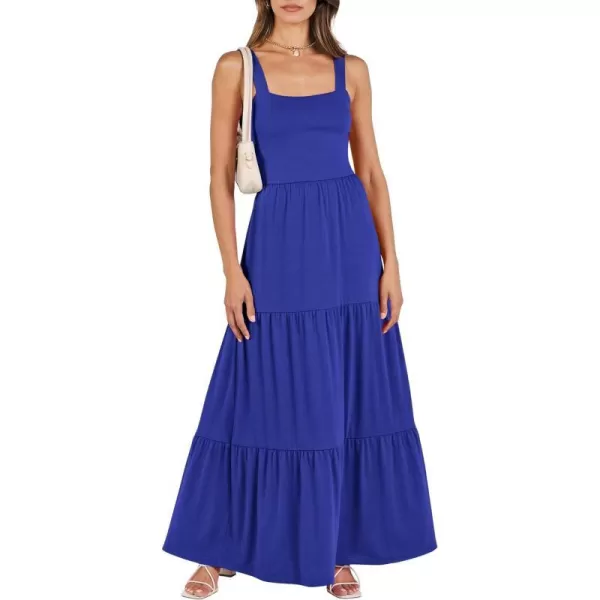 imageANRABESS Womens Summer Casual Sleeveless Square Neck Swing Dresses Flowy Tiered Long Maxi Beach Sun Dress with PocketsRoyal Blue