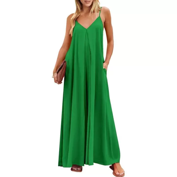 imageANRABESS Womens Summer Casual Spaghetti Strap V Neck Oversized Wide Leg Jumpsuit Pockets Beach Travel OutfitsGrass