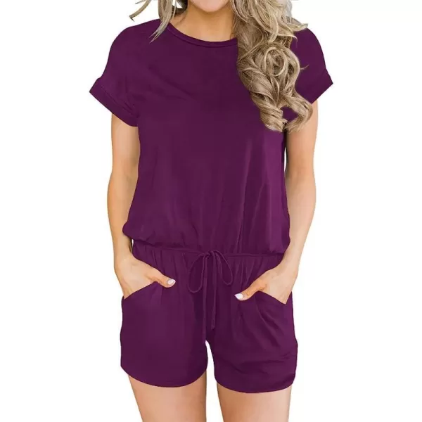 imageANRABESS Womens Summer Crewneck Casual Loose Short Sleeve One Piece Jumpsuit Rompers Outfits with Pockets01 Purple