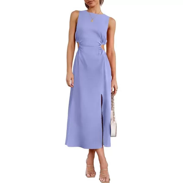 imageANRABESS Womens Summer Sleeveless Cutout Maxi Dress Bodycon Slit Beach Wedding Guest DressesPurple Blue