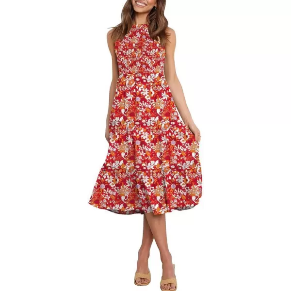 imageANRABESS Womens Summer Sleeveless Smocked Sundress Elastic Waist Tiered Swing A Line Beach Midi Dress with PocketsFloral 02