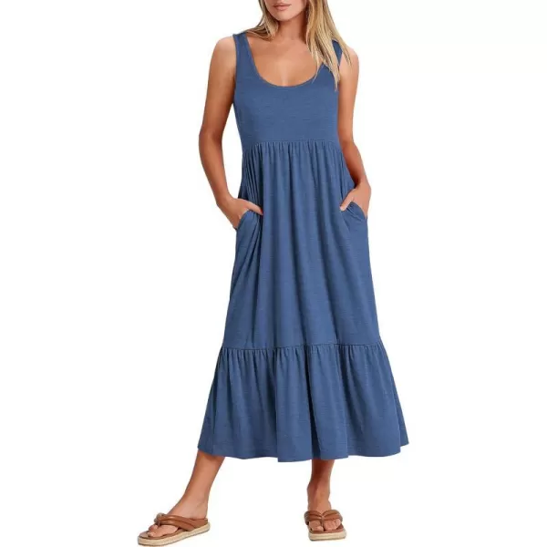 imageANRABESS Womens Summer Sleeveless Sundress Swing Dress Casual Flowy Tiered Beach Maxi Dress with PocketsBlue