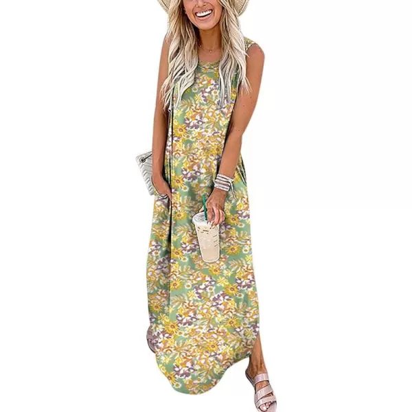 imageANRABESS Womens Summer Sleeveless V Neck Casual Loose Flowy Slit Maxi Beach Long Dresses with Pockets02 Floral