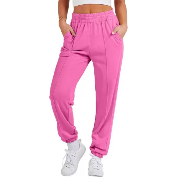 imageANRABESS Womens Sweatpants Baggy Casual High Waisted Workout Athletic Cinch Bottom Joggers PantsHot Pink