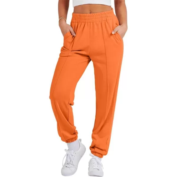 imageANRABESS Womens Sweatpants Baggy Casual High Waisted Workout Athletic Cinch Bottom Joggers PantsOrange