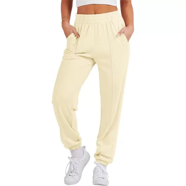 imageANRABESS Womens Sweatpants Baggy Casual High Waisted Workout Athletic Cinch Bottom Joggers PantsPastel Yellow