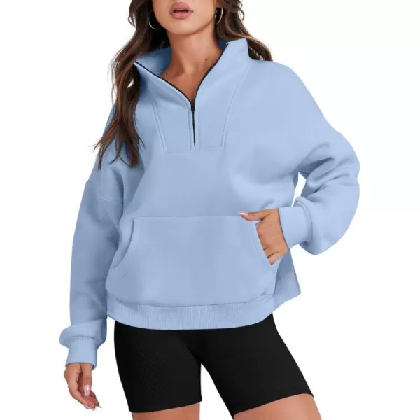 imageANRABESS Womens Sweatshirts Long Sleeve Oversized Fleece Half Zip Crop Hoodies Teen Girls Y2K Fall PulloverSky